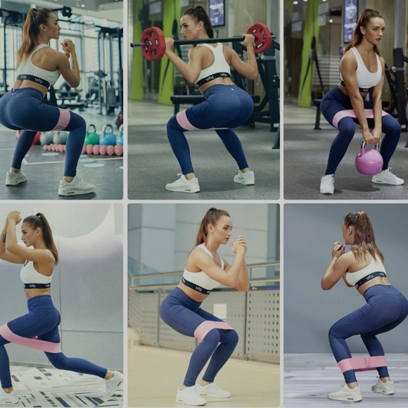 Polygon Resistance Exercise Bands, Fabric Non Slip Hip Bands for Squats, Legs, - Picture 6 of 6